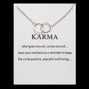 NEW💋Silver Karma Gift Card Necklace